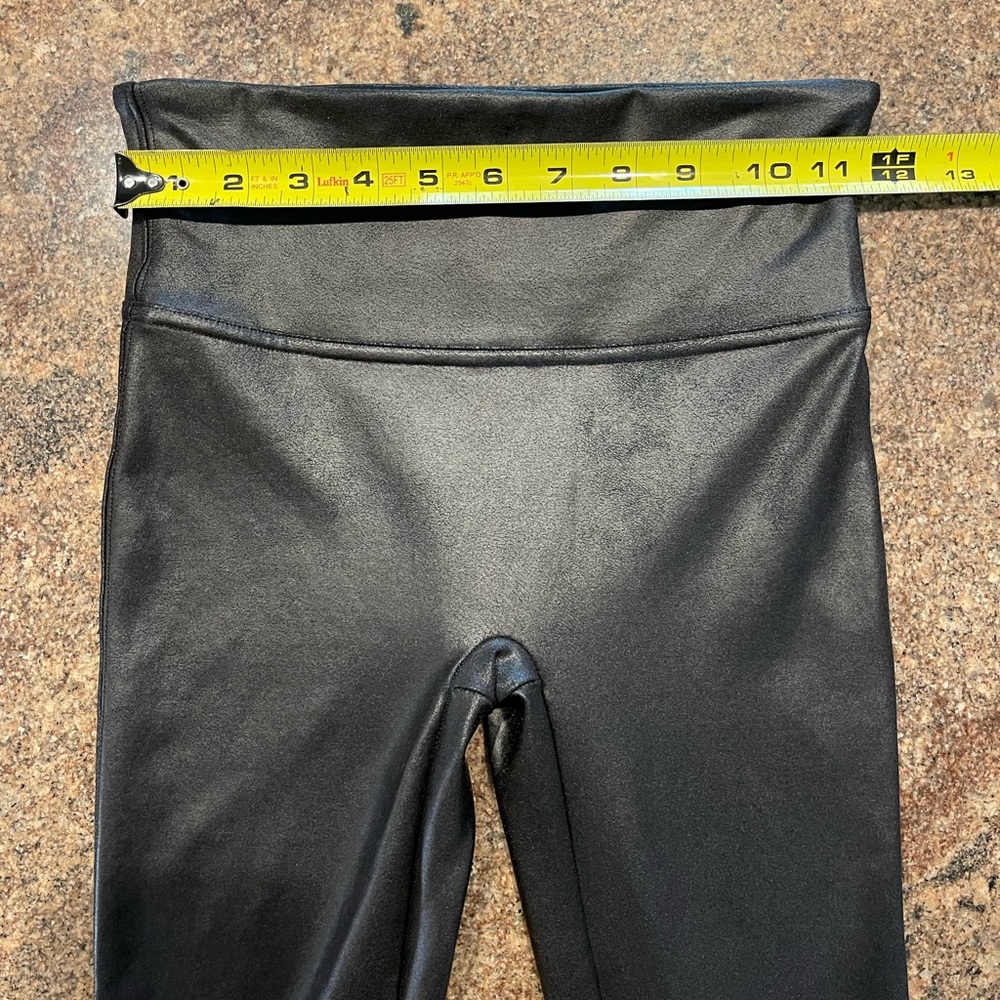 SPANX Faux Leather Black High-Waisted Leggings Size Small - Picture 4 of 6